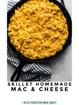 Skillet Homemade Mac and Cheese PIN