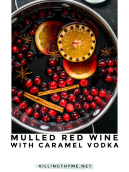 Mulled Red Wine with Caramel Vodka