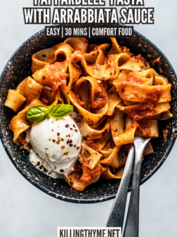 Bowl of pappardelle pasta