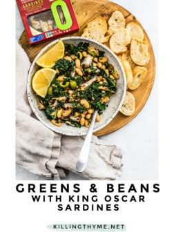 Greens and Beans with KO Sardines PIN.