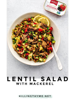 Lentil Salad with Mackerel.