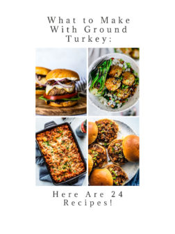 Collage of ground turkey recipes.