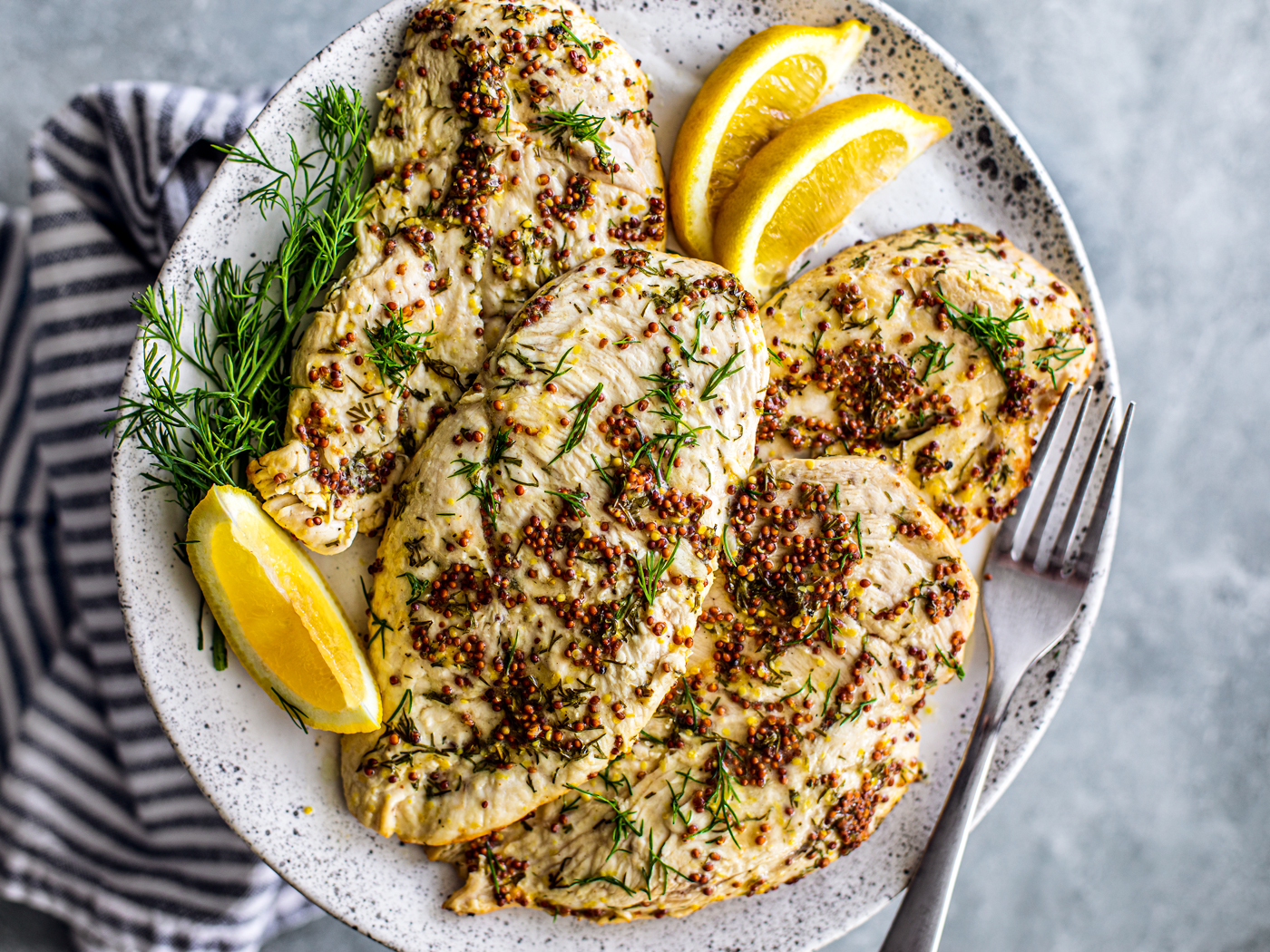 Air Fryer Chicken Breasts with Mustard Sauce | Killing Thyme