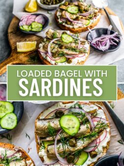 bagel with sardines pin