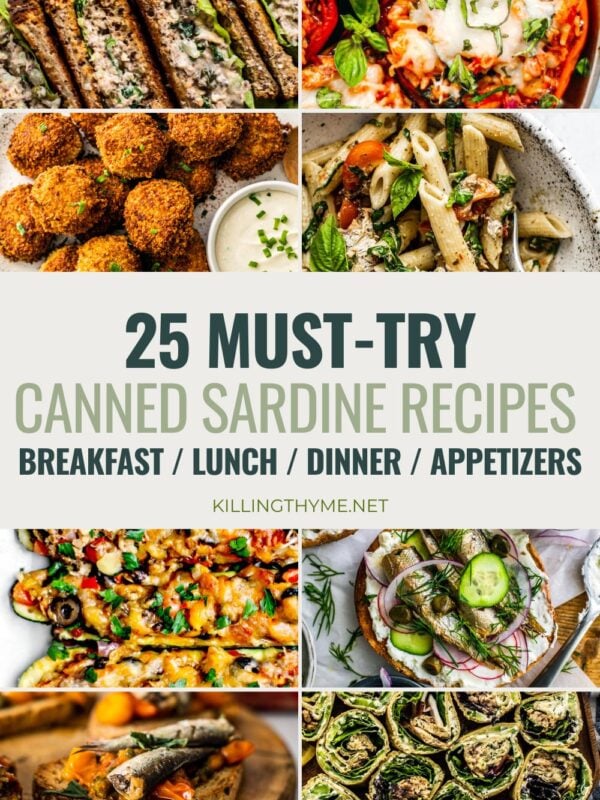 canned sardine recipe main photo collage.