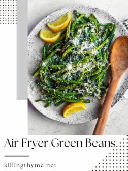 Air fryer green beans pin