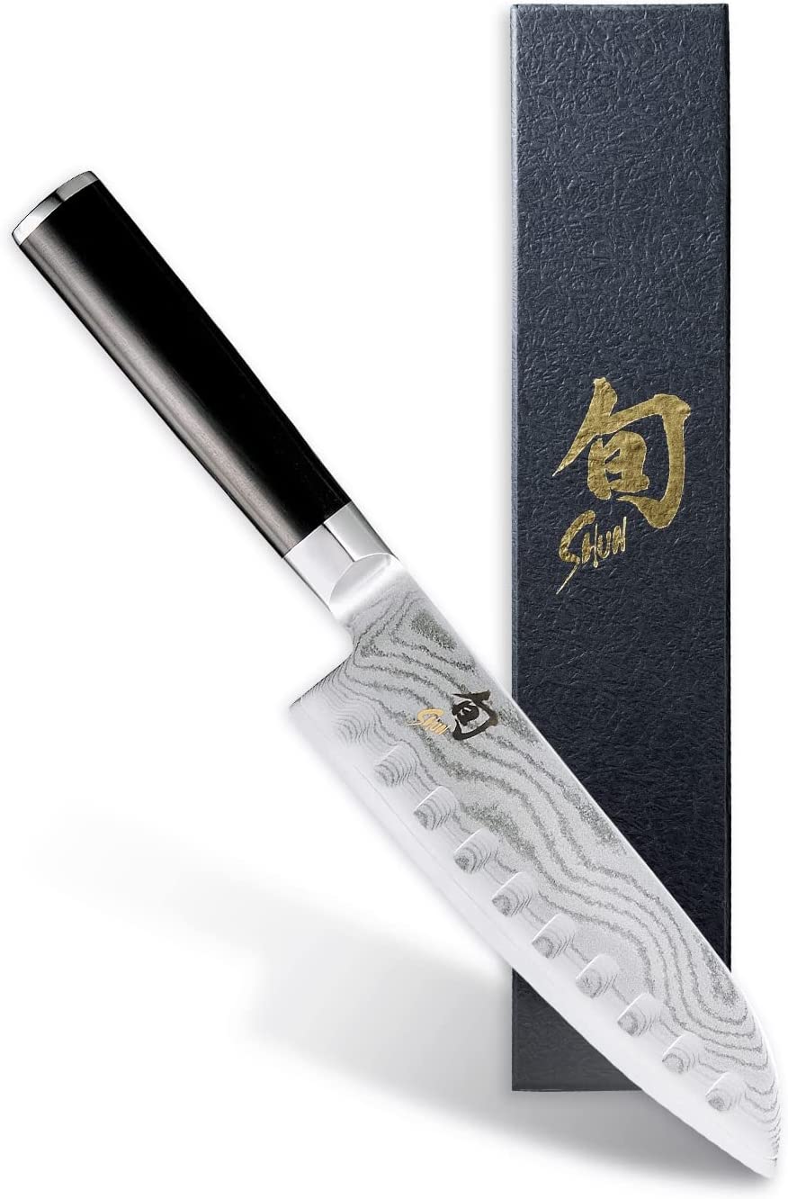 Shun Classic 7” Hollow-Ground Santoku All-Purpose Kitchen Knife.