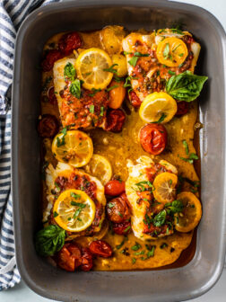 Baked Cod With Tomato Herb Butter
