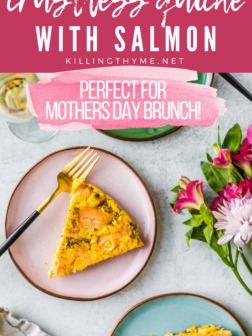 crustless quiche with salmon pin