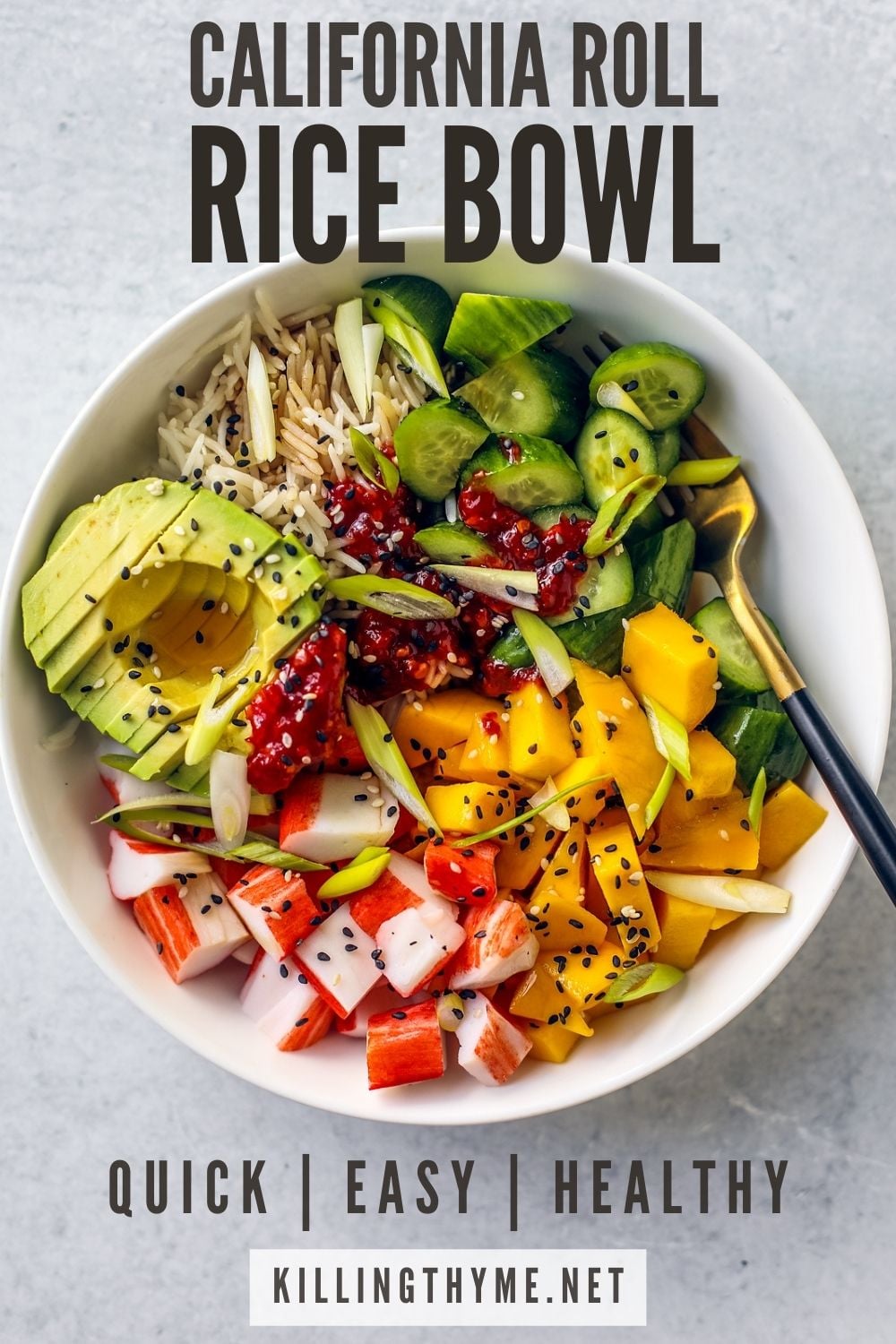 California Roll Rice Bowls - Killing Thyme