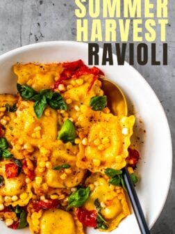 Summer harvest ravioli.