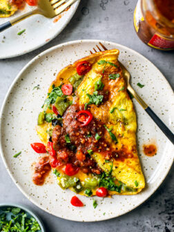 Roasted Hatch Chile Omelets