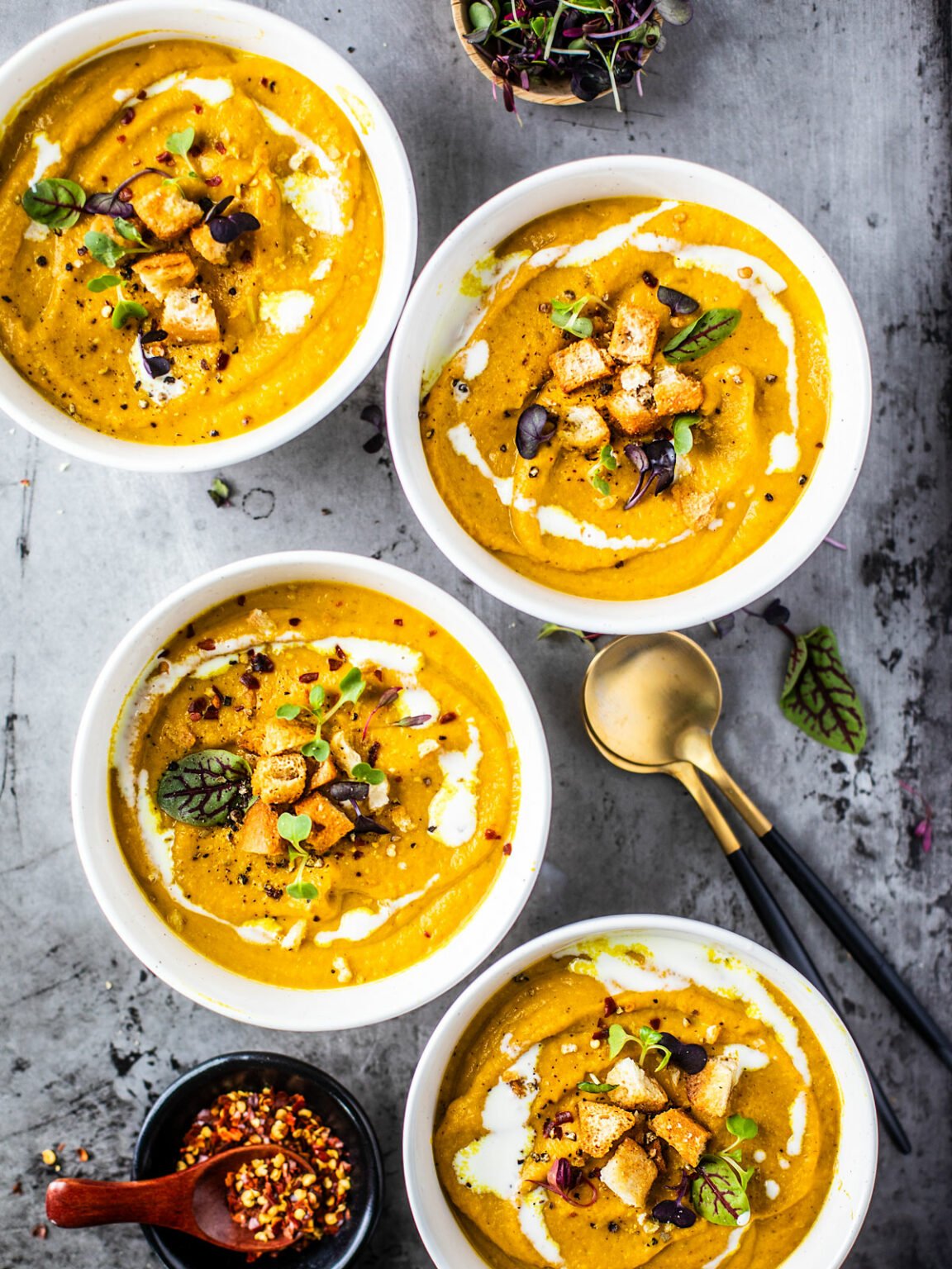Curry Pumpkin Cauliflower Soup Killing Thyme