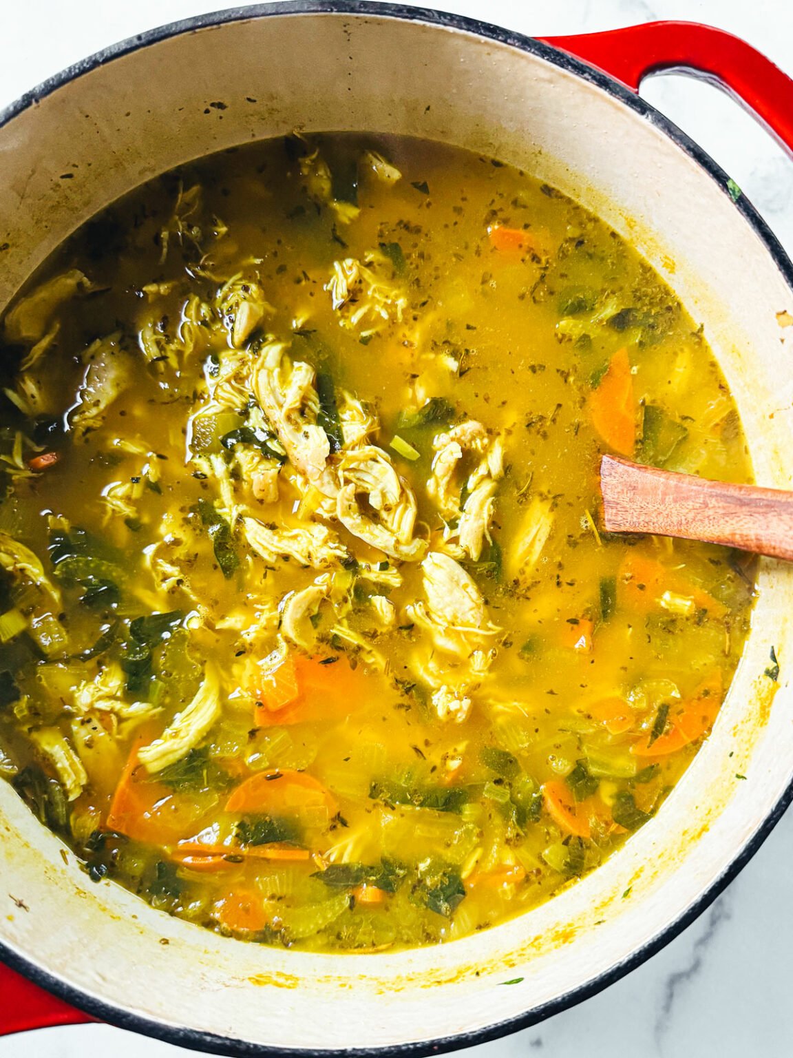 Healing Chicken Soup With Turmeric & Ginger - Killing Thyme