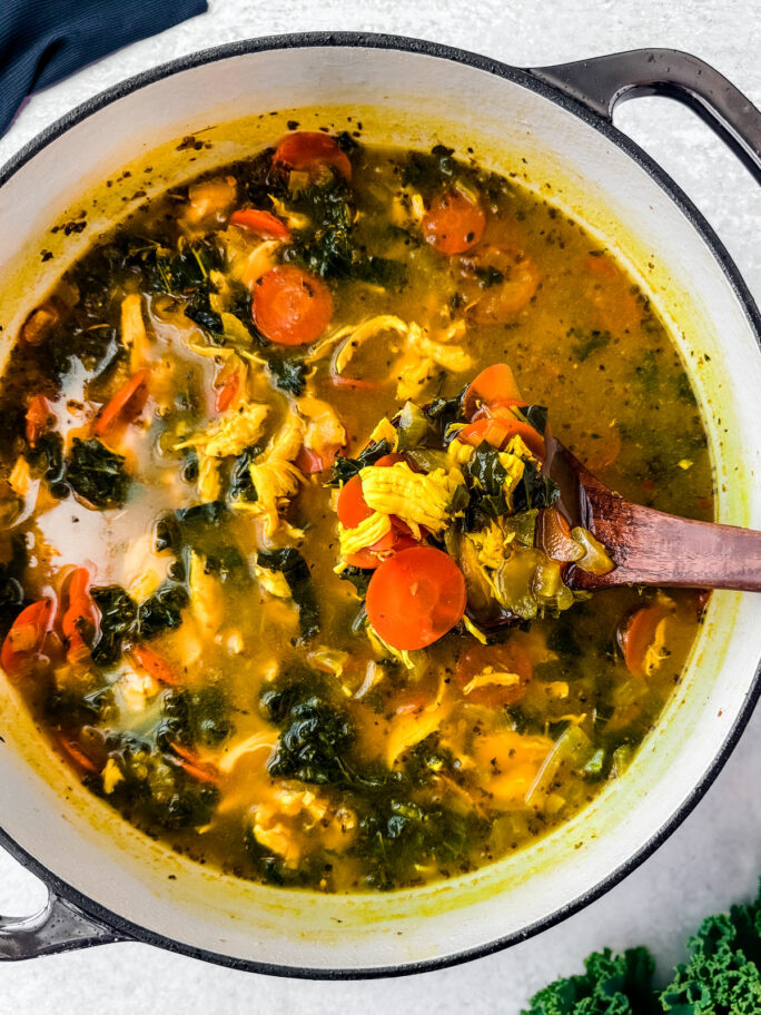 Healing Chicken Soup With Turmeric & Ginger - Killing Thyme