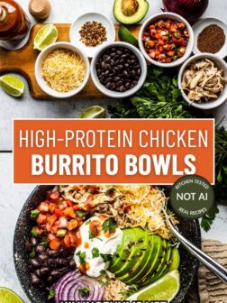chicken burrito bowl pin