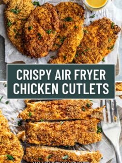 air fryer chicken cutlets PIN