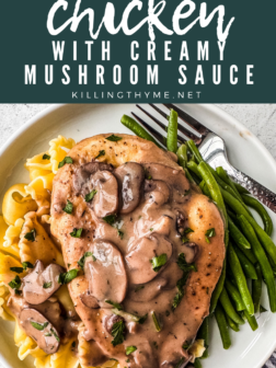 Chicken with Creamy Mushroom Sauce PIN