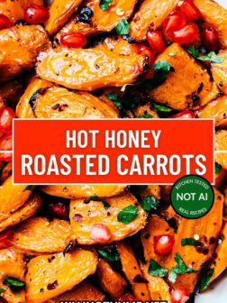 hot honey roasted carrots pin