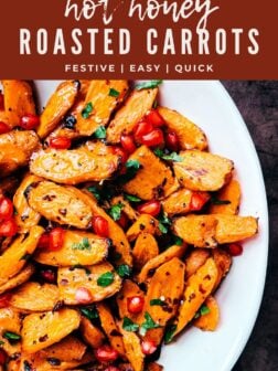 hot honey roasted carrots pin