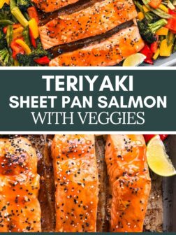 Sheet pan salmon with veggies pin