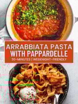 arrabbiata pasta with pappardelle pin