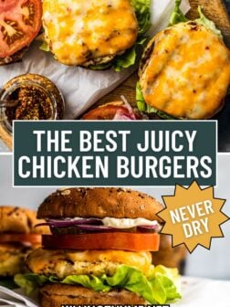 juicy chicken burgers pin