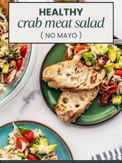healthy crab meat salad pin