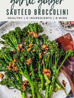 Garlic Ginger Saut&eacute;ed Broccolini PIN