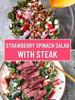 Strawberry Spinach Salad With Steak PIN