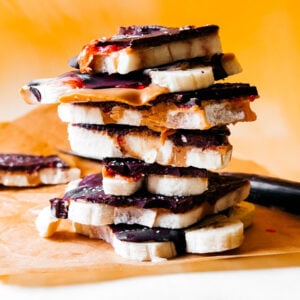 PB & J Chocolate Banana Bark