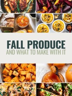 Fall produce collage.