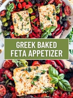 greek baked feta appetizer pin