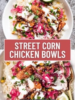 Street corn chicken tacos bowl PIN