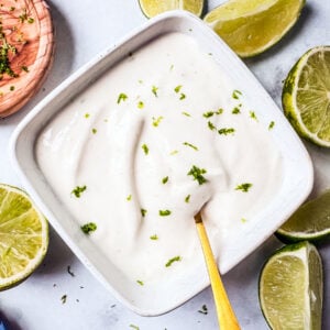 greek yogurt lime crema